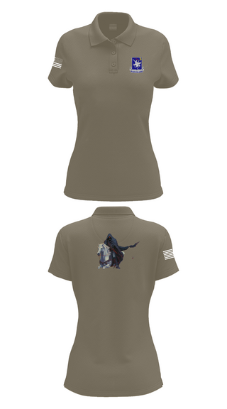 Womens Short Sleeve Performance Polo, 160th SOAR (A), , Teamtime, Team time, sublimation, custom sports apparel, team uniforms, spirit wear, spiritwear, sports uniforms, custom shirts, team store, custom team store, fundraiser sports, apparel fundraiser