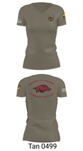 University of Arkansas Army ROTC - Razorback Battalion 15416563 Women's Short Sleeve V-neck Shirt - 68