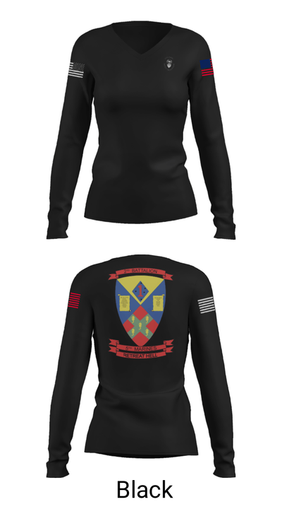 2nd battalion , 5th marines 24744641 Women's Long Sleeve V-neck Shirt - 32