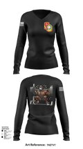 4-3 ADA 79350694 Women's Long Sleeve V-neck Shirt -1
