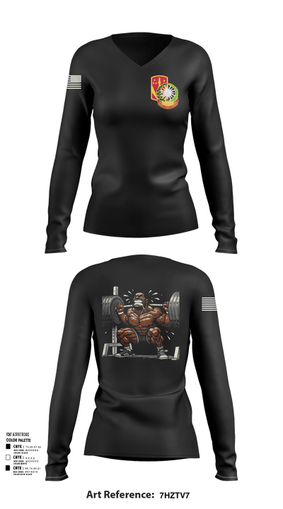 4-3 ADA 79350694 Women's Long Sleeve V-neck Shirt -1