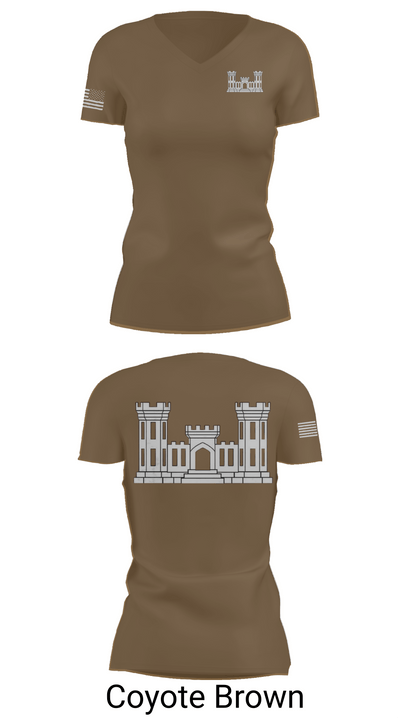250TH ENGINEERING COMPANY 59783963 Women's Short Sleeve V-neck Shirt - 8