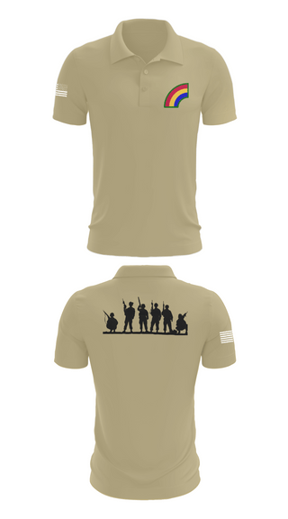 Short Sleeve Performance Polo, 42ND Infantry Division, Army, Teamtime, Team time, sublimation, custom sports apparel, team uniforms, spirit wear, spiritwear, sports uniforms, custom shirts, team store, custom team store, fundraiser sports, apparel fundraiser