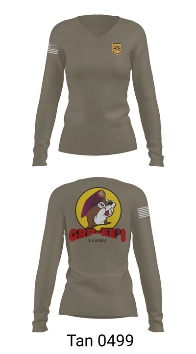 1-1 SFG(A), S-3 84488756 Women's Long Sleeve V-neck Shirt - 77
