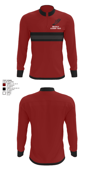 Quarter Zip Jacket, Broadway Academy Track, Track & Field, Teamtime, Team time, sublimation, custom sports apparel, team uniforms, spirit wear, spiritwear, sports uniforms, custom shirts, team store, custom team store, fundraiser sports, apparel fundraiser