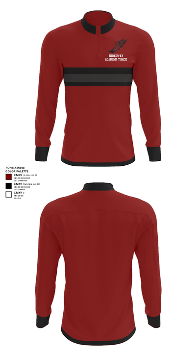 Broadway Academy Track 52345349 Quarter Zip Jacket - 30
