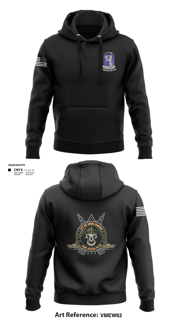 Hoodie, 1-77 AR A Co., Army, Teamtime, Team time, sublimation, custom sports apparel, team uniforms, spirit wear, spiritwear, sports uniforms, custom shirts, team store, custom team store, fundraiser sports, apparel fundraiser
