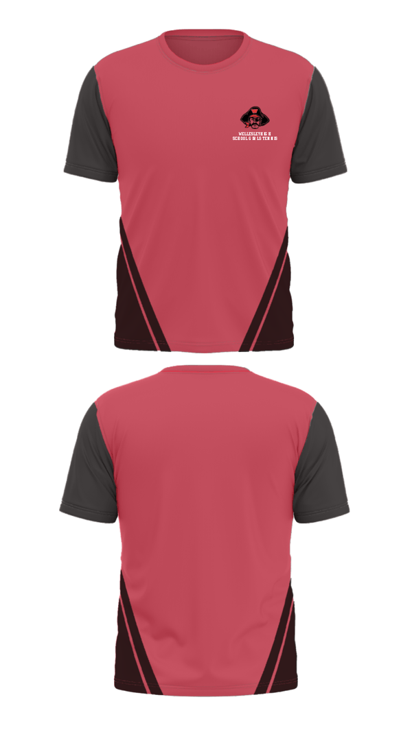 Short Sleeve Performance Shirt, Wellesley High School Girls Tennis, Tennis, Teamtime, Team time, sublimation, custom sports apparel, team uniforms, spirit wear, spiritwear, sports uniforms, custom shirts, team store, custom team store, fundraiser sports, apparel fundraiser