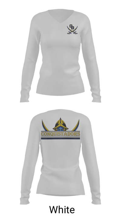 Conquistadors 47212461 Women's Long Sleeve V-neck Shirt - 6