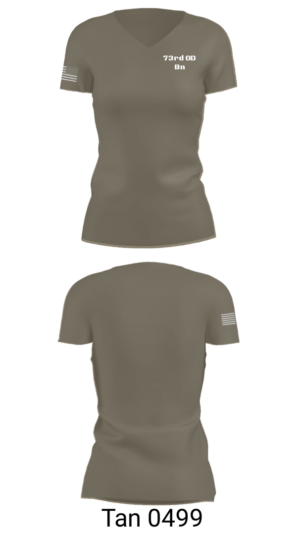 Womens Short Sleeve Vneck Shirt, 73rd OD Bn, Army, Teamtime, Team time, sublimation, custom sports apparel, team uniforms, spirit wear, spiritwear, sports uniforms, custom shirts, team store, custom team store, fundraiser sports, apparel fundraiser