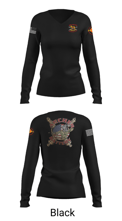 Archer Battery 2-2 FA 26774944 Women's Long Sleeve V-neck Shirt - 37