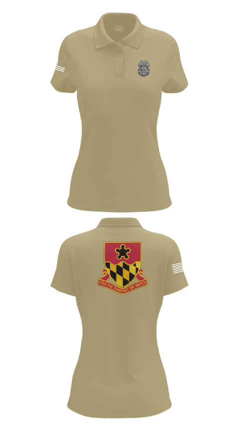 Women's Short Sleeve Performance Polo, 2nd MTB/70th RTI, Army, Teamtime, Team time, sublimation, custom sports apparel, team uniforms, spirit wear, spiritwear, sports uniforms, custom shirts, team store, custom team store, fundraiser sports, apparel fundraiser