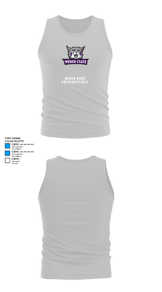 Tank Top, Weber State University Golf, Golf, Teamtime, Team time, sublimation, custom sports apparel, team uniforms, spirit wear, spiritwear, sports uniforms, custom shirts, team store, custom team store, fundraiser sports, apparel fundraiser