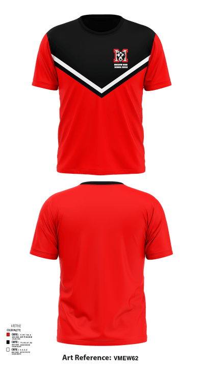 Moscow High School Cheer 68930214 Short Sleeve Performance Shirt - 114