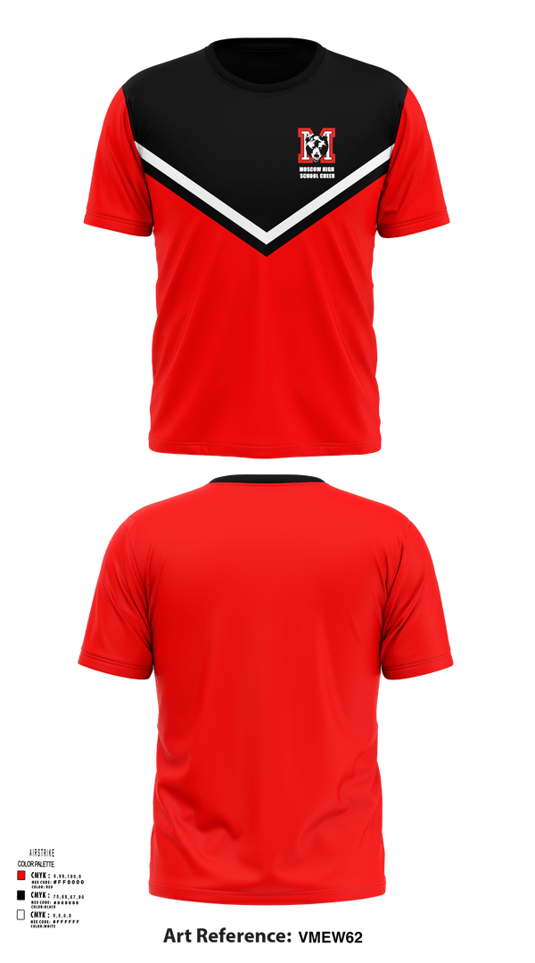 Short Sleeve Performance Shirt, Moscow High School Cheer, Cheer, Teamtime, Team time, sublimation, custom sports apparel, team uniforms, spirit wear, spiritwear, sports uniforms, custom shirts, team store, custom team store, fundraiser sports, apparel fundraiser