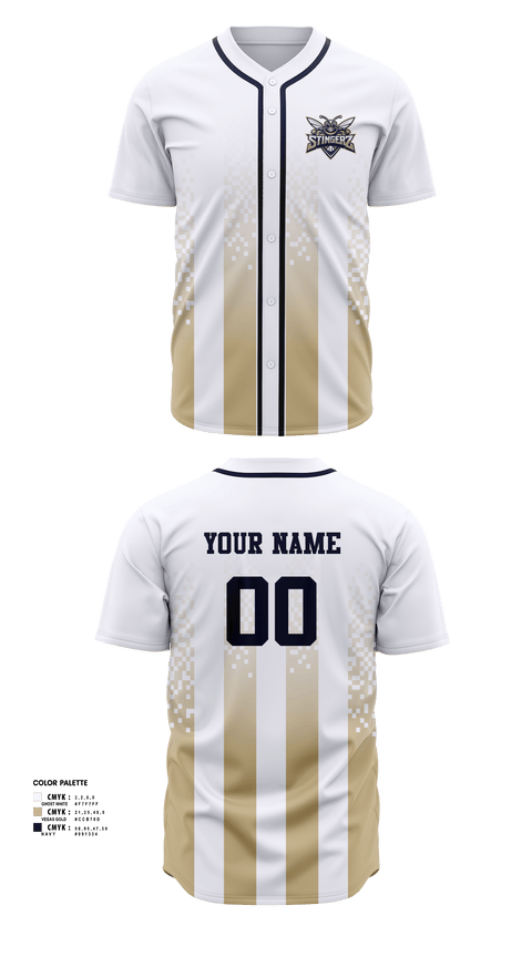 Full Button Baseball Jersey, STINGERZ, Baseball, Teamtime, Team time, sublimation, custom sports apparel, team uniforms, spirit wear, spiritwear, sports uniforms, custom shirts, team store, custom team store, fundraiser sports, apparel fundraiser