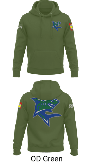 Hoodie, Bullshark Battalion, Army, Teamtime, Team time, sublimation, custom sports apparel, team uniforms, spirit wear, spiritwear, sports uniforms, custom shirts, team store, custom team store, fundraiser sports, apparel fundraiser