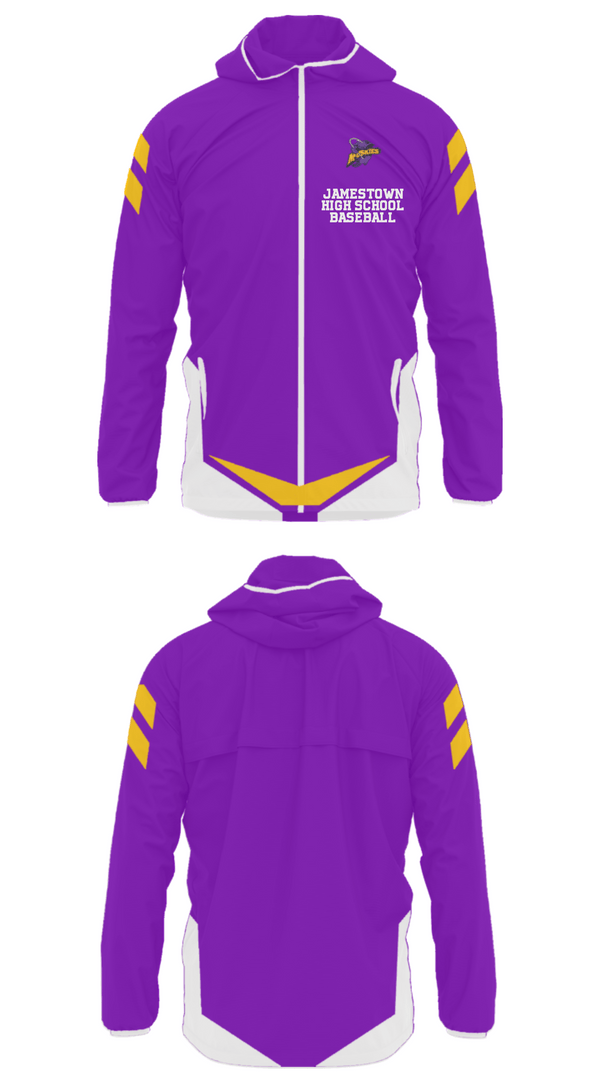 Windbreaker, Jamestown High School Baseball, Baseball, Teamtime, Team time, sublimation, custom sports apparel, team uniforms, spirit wear, spiritwear, sports uniforms, custom shirts, team store, custom team store, fundraiser sports, apparel fundraiser
