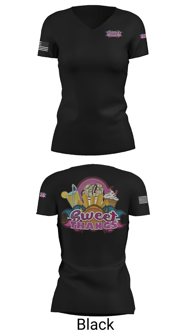 Womens Short Sleeve Vneck Shirt, Sweet Thangs, , Teamtime, Team time, sublimation, custom sports apparel, team uniforms, spirit wear, spiritwear, sports uniforms, custom shirts, team store, custom team store, fundraiser sports, apparel fundraiser