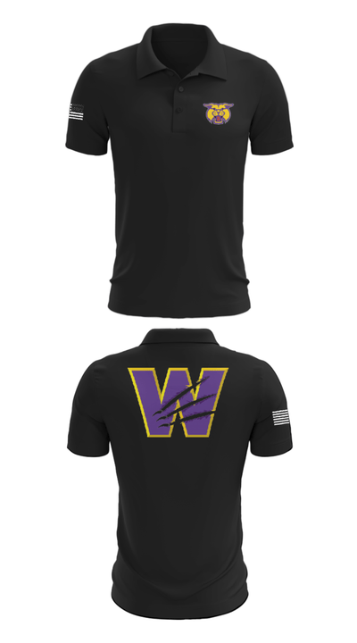 Wilder High School Cheer 27344083 Short Sleeve Performance Polo - 12