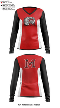 Mcloud High School Cheer 90191621 Women's Long Sleeve V-neck Shirt - 41