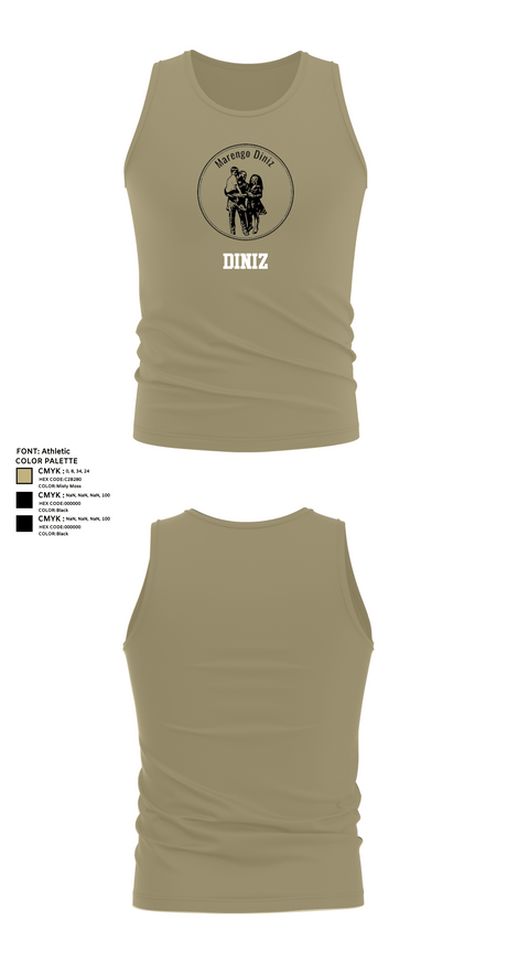 Tank Top, Diniz, Army, Teamtime, Team time, sublimation, custom sports apparel, team uniforms, spirit wear, spiritwear, sports uniforms, custom shirts, team store, custom team store, fundraiser sports, apparel fundraiser