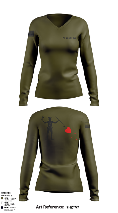 Blackflag 61511552 Women's Long Sleeve V-neck Shirt - 2