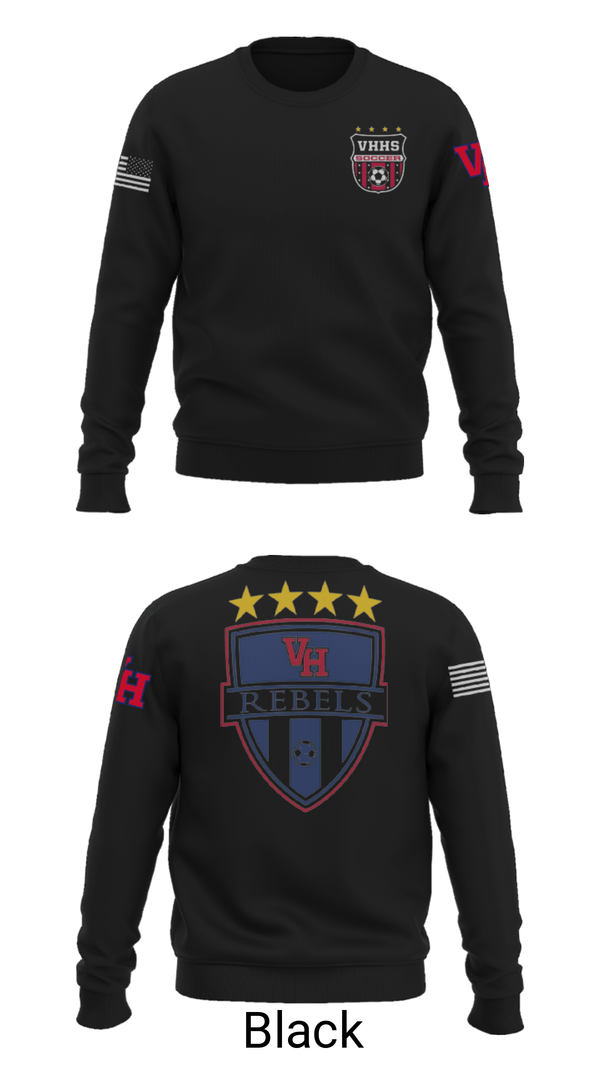 Crew Neck Sweatshirt, Vestavia Rebels, Men's Soccer, Teamtime, Team time, sublimation, custom sports apparel, team uniforms, spirit wear, spiritwear, sports uniforms, custom shirts, team store, custom team store, fundraiser sports, apparel fundraiser