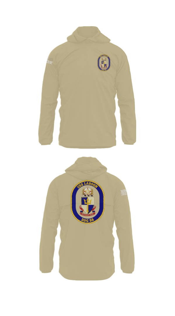 Windbreaker, USS LABOON - DDG 58, Navy, Teamtime, Team time, sublimation, custom sports apparel, team uniforms, spirit wear, spiritwear, sports uniforms, custom shirts, team store, custom team store, fundraiser sports, apparel fundraiser