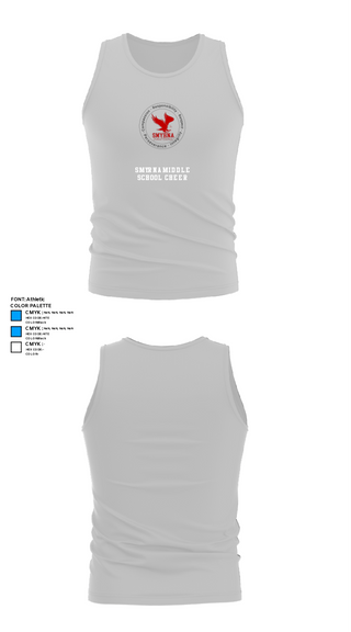 Tank Top, Smyrna Middle School Cheer, Cheer, Teamtime, Team time, sublimation, custom sports apparel, team uniforms, spirit wear, spiritwear, sports uniforms, custom shirts, team store, custom team store, fundraiser sports, apparel fundraiser
