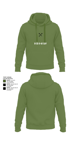 Hoodie, B CO 2-12 CAV, Army, Teamtime, Team time, sublimation, custom sports apparel, team uniforms, spirit wear, spiritwear, sports uniforms, custom shirts, team store, custom team store, fundraiser sports, apparel fundraiser