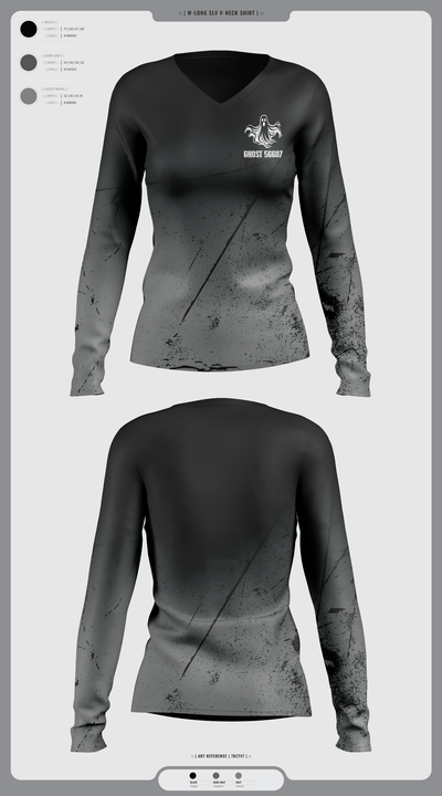 GHOST 22985727 Women's Long Sleeve V-neck Shirt - 1