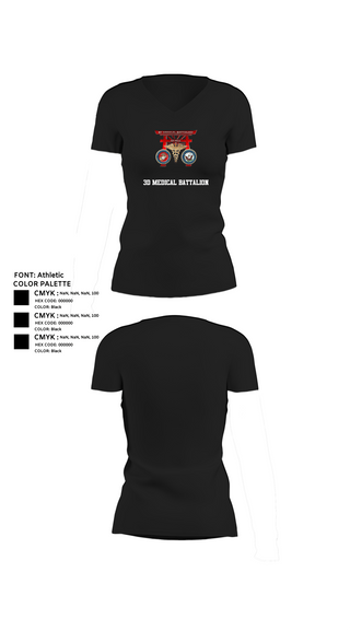 Womens Short Sleeve Vneck Shirt, 3D MEDICAL BATTALION, Marines, Teamtime, Team time, sublimation, custom sports apparel, team uniforms, spirit wear, spiritwear, sports uniforms, custom shirts, team store, custom team store, fundraiser sports, apparel fundraiser