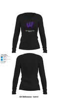 Wilburton High School Football 75859380 Women's Long Sleeve V-neck Shirt - 34