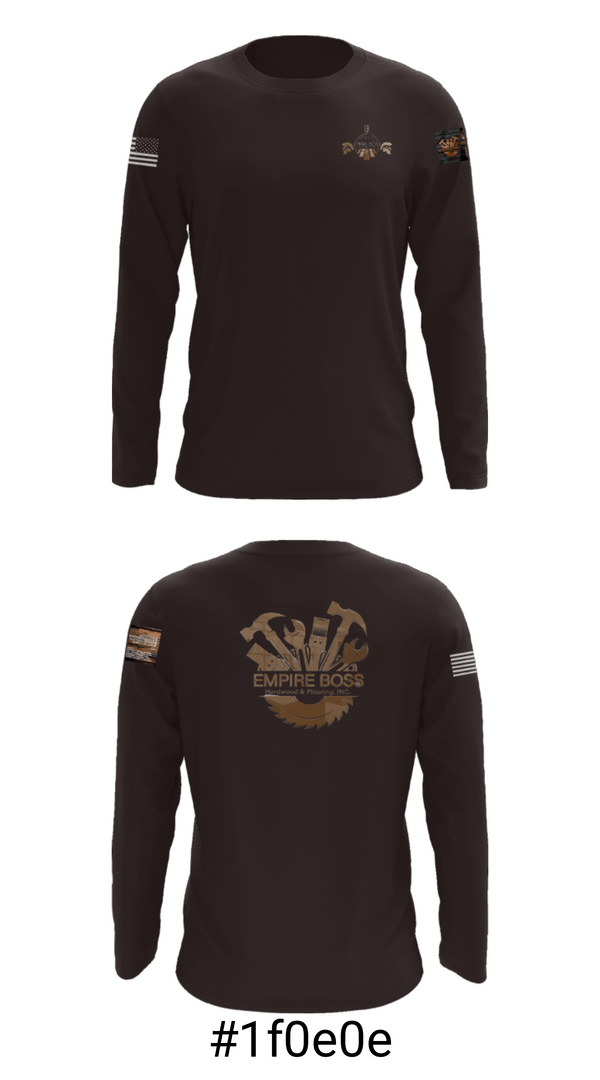 Long Sleeve Performance Shirt, Empire Boss Hardwood & Flooring, INC, , Teamtime, Team time, sublimation, custom sports apparel, team uniforms, spirit wear, spiritwear, sports uniforms, custom shirts, team store, custom team store, fundraiser sports, apparel fundraiser
