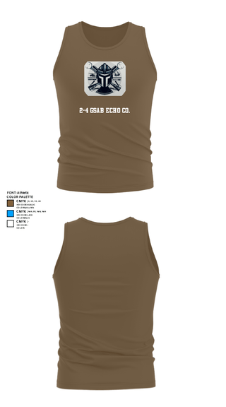 Tank Top, 2-4 GSAB ECHO CO., Army, Teamtime, Team time, sublimation, custom sports apparel, team uniforms, spirit wear, spiritwear, sports uniforms, custom shirts, team store, custom team store, fundraiser sports, apparel fundraiser