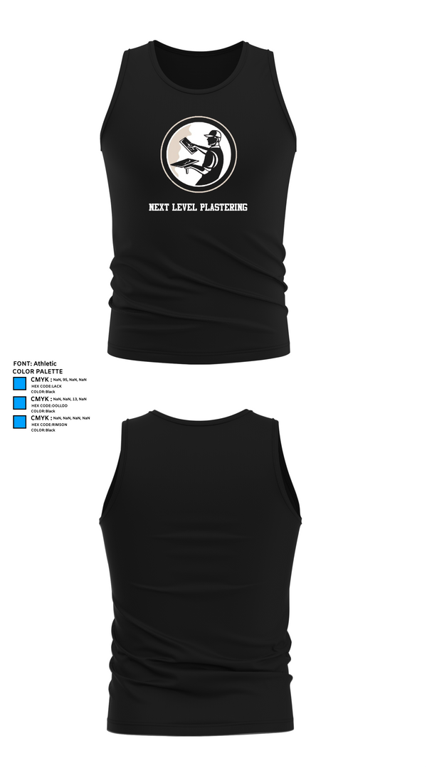 Tank Top, Next Level Plastering, , Teamtime, Team time, sublimation, custom sports apparel, team uniforms, spirit wear, spiritwear, sports uniforms, custom shirts, team store, custom team store, fundraiser sports, apparel fundraiser
