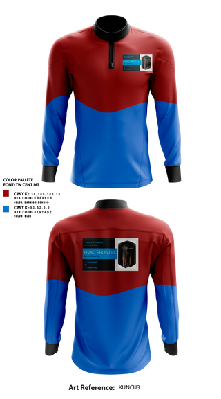 Quarter Zip Jacket, Hvac pros llc, , Teamtime, Team time, sublimation, custom sports apparel, team uniforms, spirit wear, spiritwear, sports uniforms, custom shirts, team store, custom team store, fundraiser sports, apparel fundraiser
