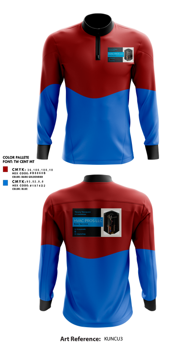 Hvac pros llc 478535 Quarter Zip Jacket - 1