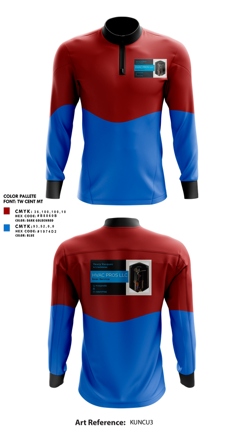 Quarter Zip Jacket, Hvac pros llc, , Teamtime, Team time, sublimation, custom sports apparel, team uniforms, spirit wear, spiritwear, sports uniforms, custom shirts, team store, custom team store, fundraiser sports, apparel fundraiser