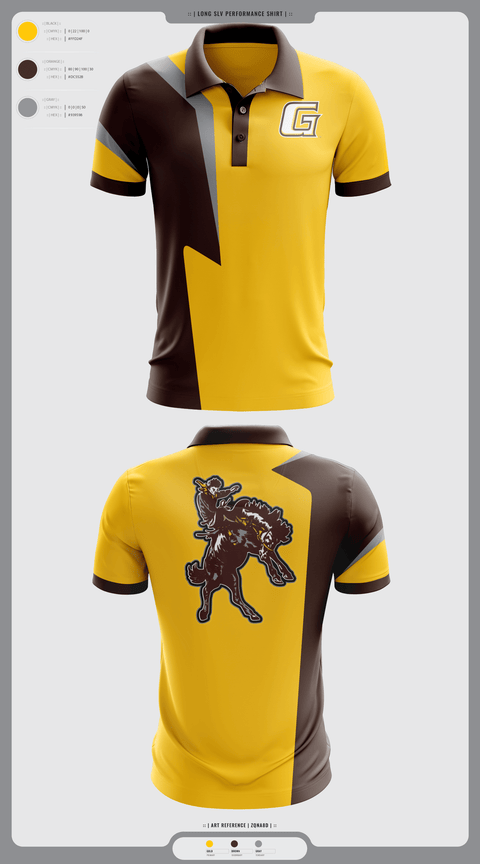 Short Sleeve Performance Polo, Garden City Broncbusters, Golf, Teamtime, Team time, sublimation, custom sports apparel, team uniforms, spirit wear, spiritwear, sports uniforms, custom shirts, team store, custom team store, fundraiser sports, apparel fundraiser