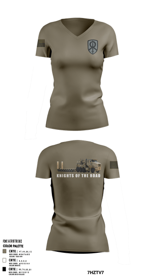 Womens Short Sleeve Vneck Shirt, 129th Heavy Transport Company129 TC CO, Army, Teamtime, Team time, sublimation, custom sports apparel, team uniforms, spirit wear, spiritwear, sports uniforms, custom shirts, team store, custom team store, fundraiser sports, apparel fundraiser