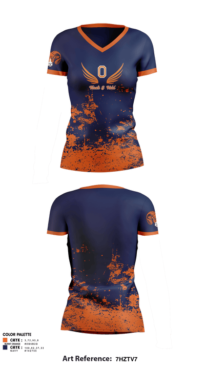 Overbrook High School Track and Field 24821200 Women's Short Sleeve V-neck Shirt - 1