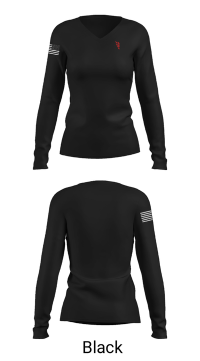 Glenwood Springs High School 12886681 Women's Long Sleeve V-neck Shirt - 35