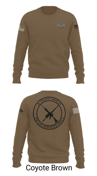 Crew Neck Sweatshirt, 3-73 B-Trp Armor, Army, Teamtime, Team time, sublimation, custom sports apparel, team uniforms, spirit wear, spiritwear, sports uniforms, custom shirts, team store, custom team store, fundraiser sports, apparel fundraiser