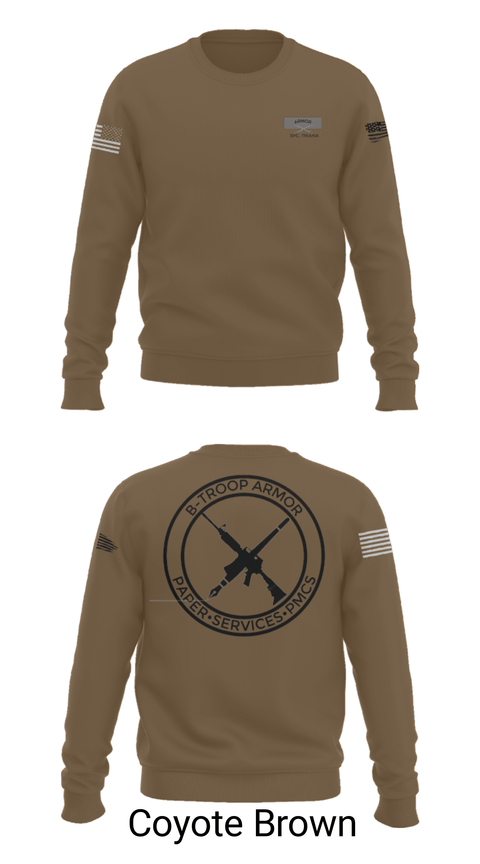 Crew Neck Sweatshirt, 3-73 B-Trp Armor, Army, Teamtime, Team time, sublimation, custom sports apparel, team uniforms, spirit wear, spiritwear, sports uniforms, custom shirts, team store, custom team store, fundraiser sports, apparel fundraiser