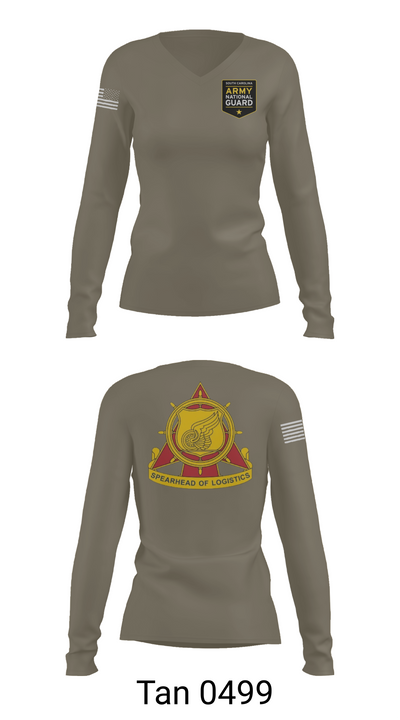 SOUTH CAROLINA ARMY NATIONAL GUARD 14160186 Women's Long Sleeve V-neck Shirt - 73