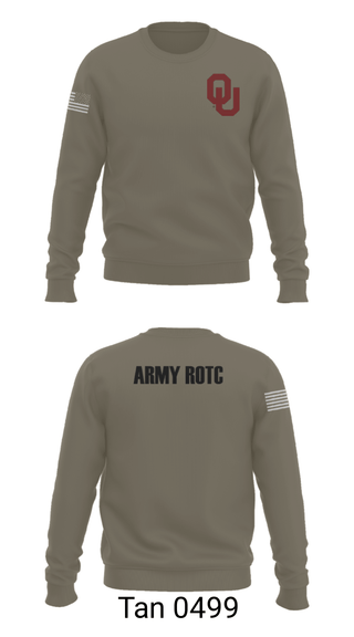 Crew Neck Sweatshirt, OU Army ROTC, Army, Teamtime, Team time, sublimation, custom sports apparel, team uniforms, spirit wear, spiritwear, sports uniforms, custom shirts, team store, custom team store, fundraiser sports, apparel fundraiser