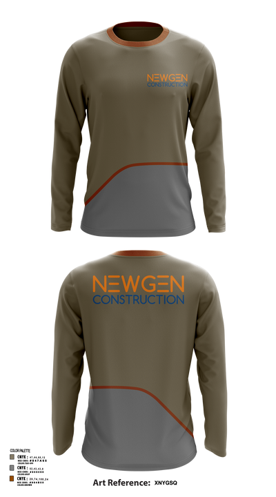 Newgen Constrction 18820013 Long Sleeve Performance Shirt 116
