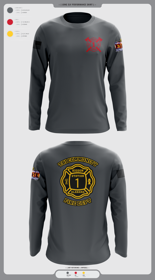 Long Sleeve Performance Shirt, Tri-Community fire, Fire Department, Teamtime, Team time, sublimation, custom sports apparel, team uniforms, spirit wear, spiritwear, sports uniforms, custom shirts, team store, custom team store, fundraiser sports, apparel fundraiser